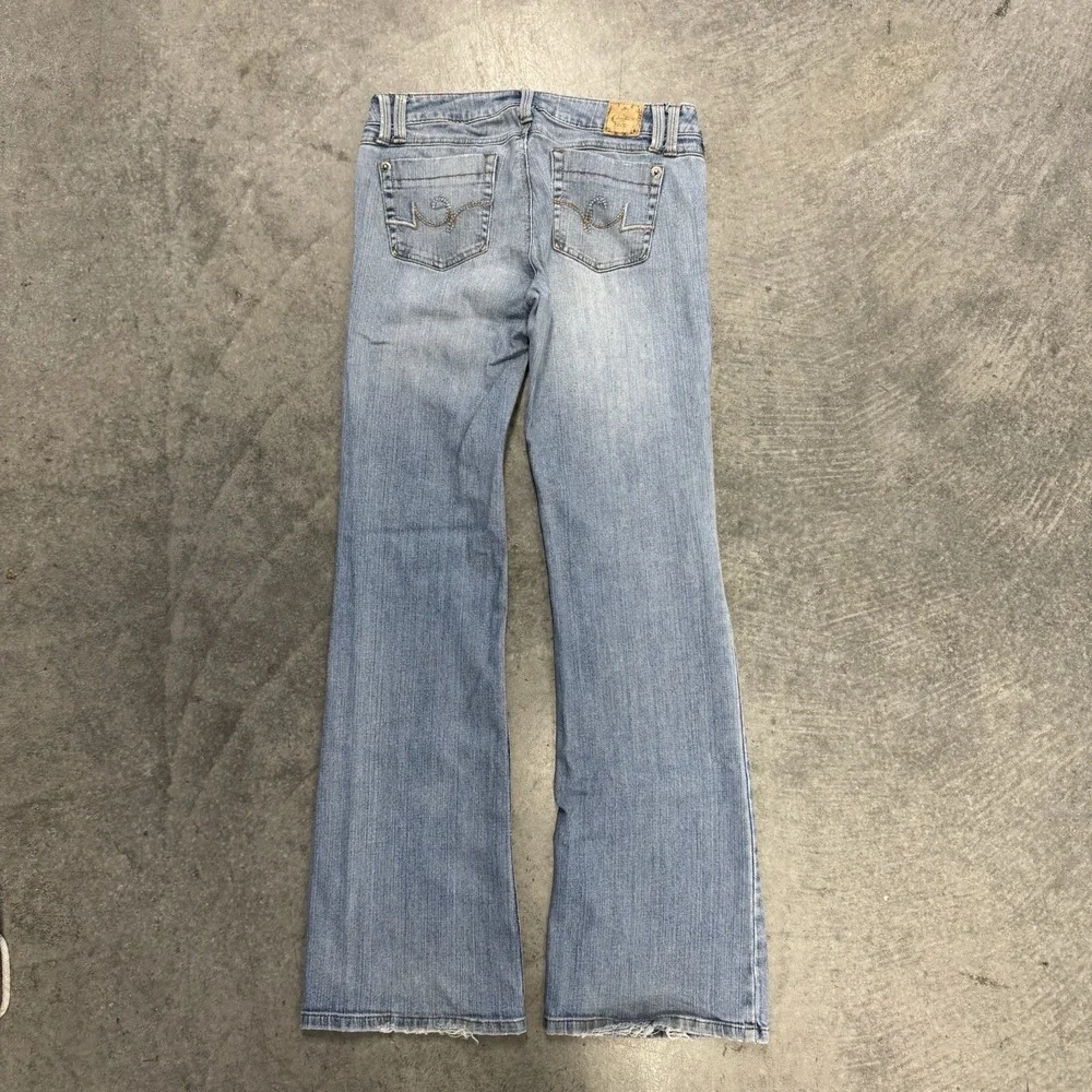 Low Rise Flare Jeans Candies Womens Size 5 Blue Bootcut Y2K Denim